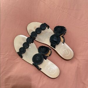 Jack Rogers Black and Tan Sandals